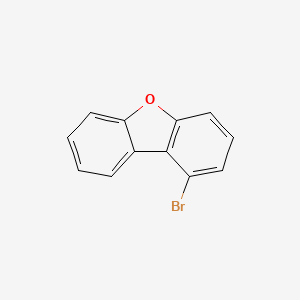 Структурная формула 1-Bromodibenzofuran, CAS 50548-45-3, формула C12H7BrO