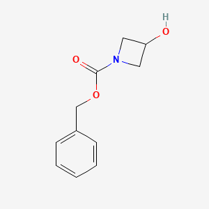 Структурная формула 1-Cbz-3-Hydroxyazetidine, CAS 128117-22-6, формула C11H14ClNO2