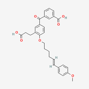 Структурная формула LY223982, CAS 117423-74-2, формула C30H30O7