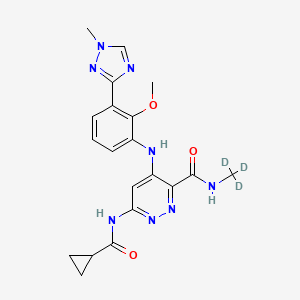 Структурная формула Deucravacitinib(BMS986165), CAS 1609392-27-9, формула C20H19D3N8O3