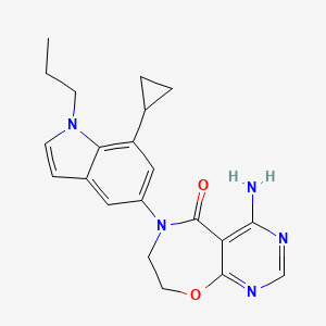 Структурная формула Diacylglycerol acyltransferase inhibitor-1, CAS 1610800-25-3, формула C21H23N5O2