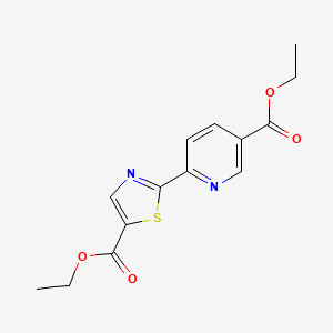 Структурная формула Diethyl-pythiDC, CAS 1821370-70-0, формула C14H14N2O4S