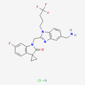 Структурная формула Sisunatovir HCl, CAS 1903763-83-6, формула C23H23ClF4N4O