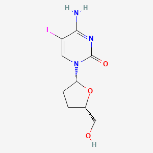 Структурная формула 2',3'-Dideoxy-5-iodocytidine, CAS 114748-57-1, формула C9H12In3O3