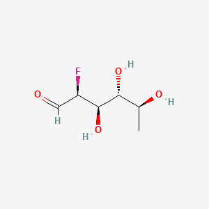 Структурная формула 2-Deoxy-2-fluoro-L-fucose, CAS 70763-62-1, формула C6H11FO4