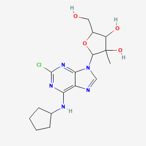 Структурная формула 2'-MeCCPA, CAS 205171-12-6, формула C16H22N5O4Cl
