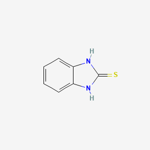 Структурная формула 2-Mercaptobenzimidazole, CAS 583-39-1, формула C7H6N2S