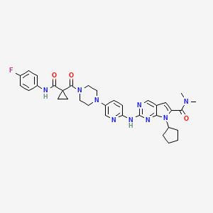 Структурная формула CDK4 inhibitor compound 12, CAS 2105956-77-0, формула C34H38FN9O3