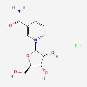 Структурная формула Nicotinamide Riboside Chloride, CAS 23111-00-4, формула C11H15ClN2O5