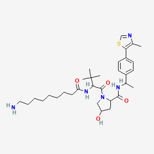 Структурная формула (S,R,S)-AHPC-Me-C8-NH2, CAS 2411422-63-2