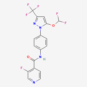 Структурная формула NFAT Transcription Factor Regulator, CAS 245747-71-1, формула C17H10F6N4O2