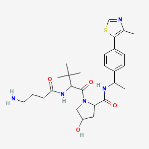 Структурная формула (S,R,S)-AHPC-Me-C3-NH2, CAS 2458219-87-7