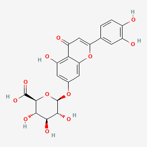 Структурная формула Luteolin 7-O-glucuronide (Luteolin 7-glucuronide4), CAS 29741-10-4, формула C21H18O12
