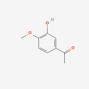 Структурная формула 3-Hydroxy-4-methoxyacetophenone, CAS 6100-74-9, формула C9H10O3