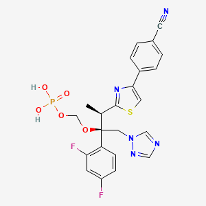 Структурная формула Fosravuconazole, CAS 351227-64-0, формула C23H20F2N5O5PS