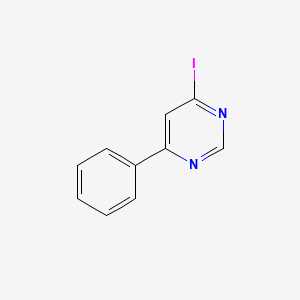 Структурная формула 4-IPP (4-Iodo-6-phenylpyrimidine), CAS 41270-96-6, формула C10H7In2