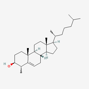 Структурная формула 4α-Methylcholesterol, CAS 15073-00-4, формула C28H48O