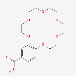 Структурная формула 4'-carboxybenzo-18c6, CAS 60835-75-8, формула C17H24O8