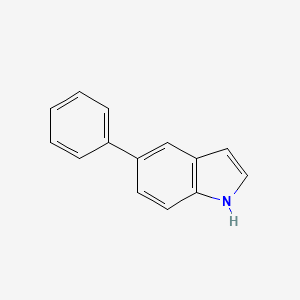 Структурная формула 5-Phenyl-1H-indole, CAS 66616-72-6, формула C14H11N