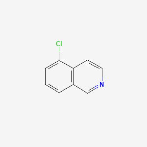 Структурная формула 5-Chloroisoquinoline, CAS 5430-45-5, формула C9H6ClN