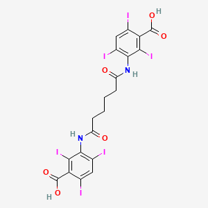 Структурная формула Iodipamide (Adipiodone), CAS 606-17-7, формула C20H14I6N2O6
