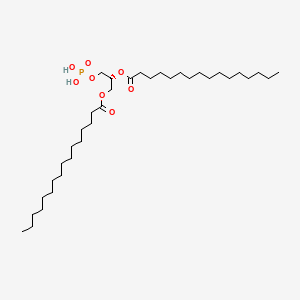 Структурная формула 1,2-Dipalmitoyl-sn-glycerol 3-phosphate, CAS 7091-44-3, формула C35H69O8P