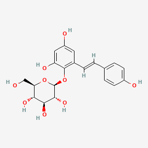 Структурная формула 2,3,5,4＇-Tetrahydroxy stilbene-2-Ο-β-D-glucoside, CAS 82373-94-2, формула C20H22O9