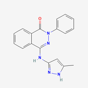 Структурная формула Phthalazinone pyrazole, CAS 880487-62-7, формула C18H15N5O