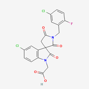 Структурная формула CAY10595, CAS 916047-16-0, формула C20H13Cl2FN2O5