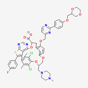 Структурная формула ABBV-467, CAS 2287186-66-5, формула C53H51Cl2FN6O9S