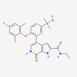 Структурная формула ABBV-744, CAS 2138861-99-9, формула C28H30FN3O4