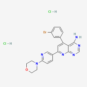 Структурная формула ABT-702, CAS 1188890-28-9, формула C22H21BrCl2N6O