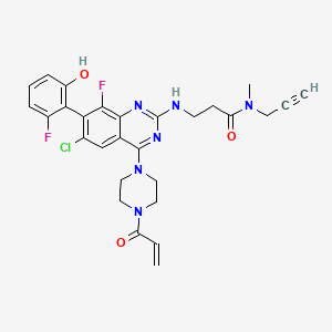 Структурная формула ARS-1323-alkyne, CAS 2436544-27-1, формула C28H27ClF2N6O3