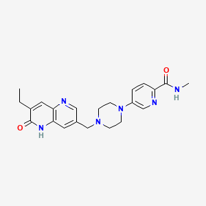 Структурная формула Saruparib (AZD5305), CAS 2589531-76-8, формула C22H26N6O2