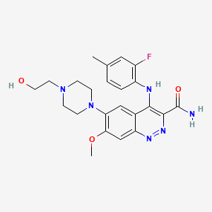 Структурная формула AZD7507, CAS 1041852-85-0, формула C23H27FN6O3