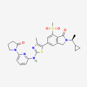 Структурная формула AZD8154, CAS 2215022-45-8, формула C27H29N5O4S2