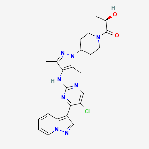 Структурная формула AZD9362, CAS 1905412-80-7, формула C24H27ClN8O2