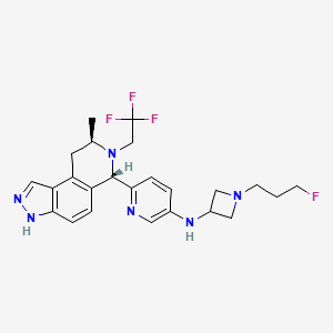 Структурная формула Camizestrant ( AZD-9833), CAS 2222844-89-3, формула C24H28F4N6