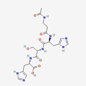 Структурная формула Ac-beta-ala-his-ser-his-oh, CAS 820959-17-9, формула C20H28N8O7