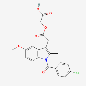 Структурная формула Acemetacin, CAS 53164-05-9, формула C21H18ClNO6