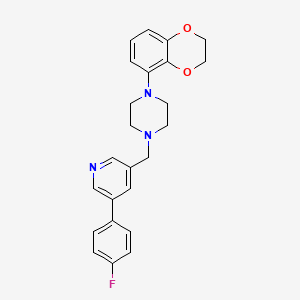 Структурная формула Adoprazine, CAS 222551-17-9, формула C24H24FN3O2