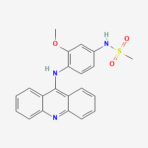Структурная формула Amsacrine, CAS 51264-14-3, формула C21H19N3O3S