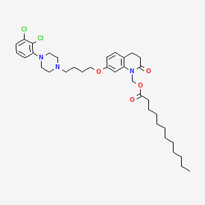 Структурная формула Aripiprazole Lauroxil, CAS 1259305-29-7, формула C36H51Cl2N3O4