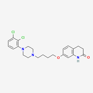 Структурная формула Aripiprazole, CAS 129722-12-9, формула C23H27Cl2N3O2