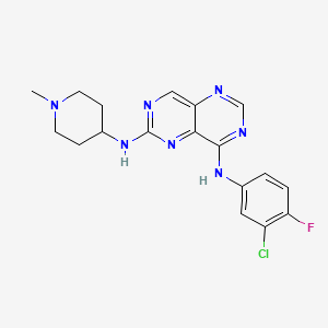 Структурная формула BIBX1382, CAS 196612-93-8, формула C18H19ClFN7
