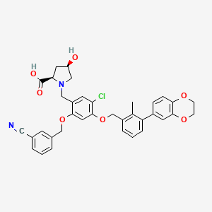 Структурная формула BMS-1166 (PD-1/PD-L1-IN1), CAS 1818314-88-3, формула C36H33ClN2O7