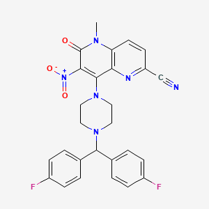 Структурная формула BMS-502（SCHEMBL21830991）, CAS 2407854-18-4, формула C27H22F2N6O3