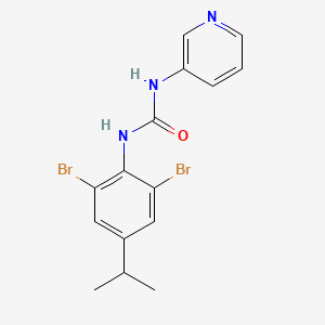 Структурная формула BX430, CAS 688309-70-8, формула C15H15Br2N3O