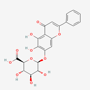 Структурная формула Baicalin, CAS 21967-41-9, формула C21H18O11