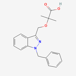 Структурная формула Bindarit, CAS 130641-38-2, формула C19H20N2O3